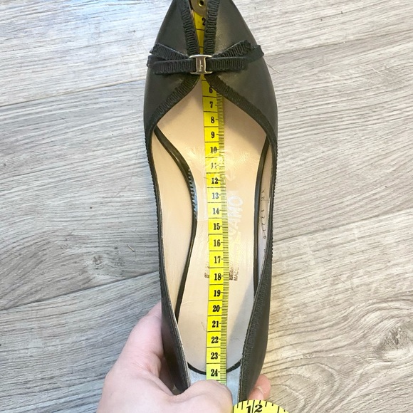 Salvatore Ferragamo ‘Genie’ Leather Peep-Toe Wedge - Picture 13 of 14